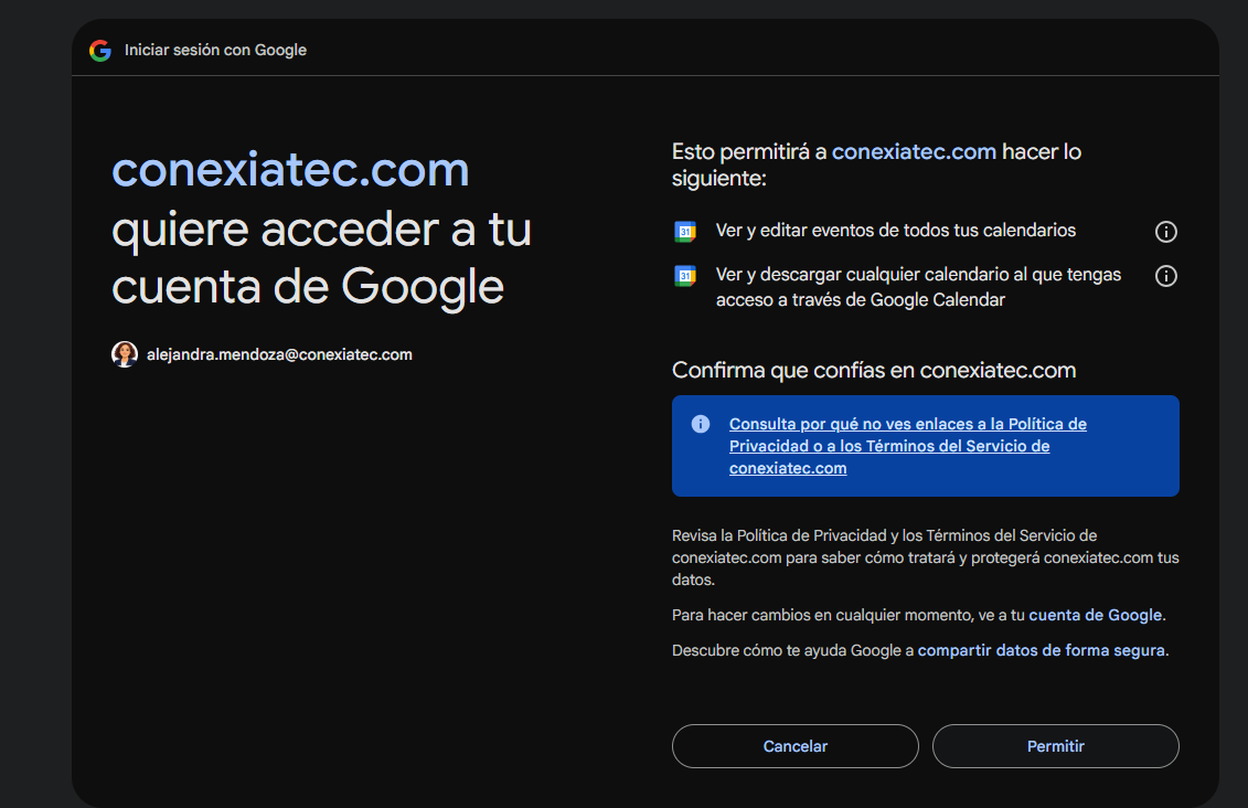 Autorizaci&oacute;n de permisos.