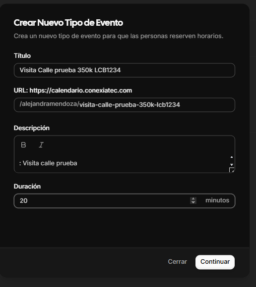 Formulario rellenado.